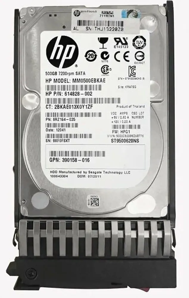 Жесткий диск HP 500GB, 3G, SATA, 7.2K RPM, SFF, 2.5" MM0500EBKAE