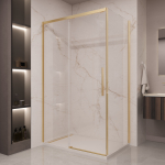 Душевой уголок Stella VSR-1ST9011CLG, 1100*900, брашированное золото, стекло прозрачное