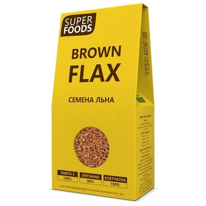 Семена льна коричневые дроблёные Компас Здоровья Brown flax seeds, 150 г