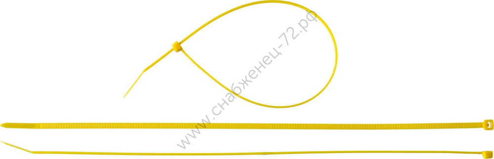 ЗУБР КС-Ж1 3.6 x 300 мм, нейлон РА66, кабельные стяжки желтые, 100 шт, Профессионал (309050-36-300)