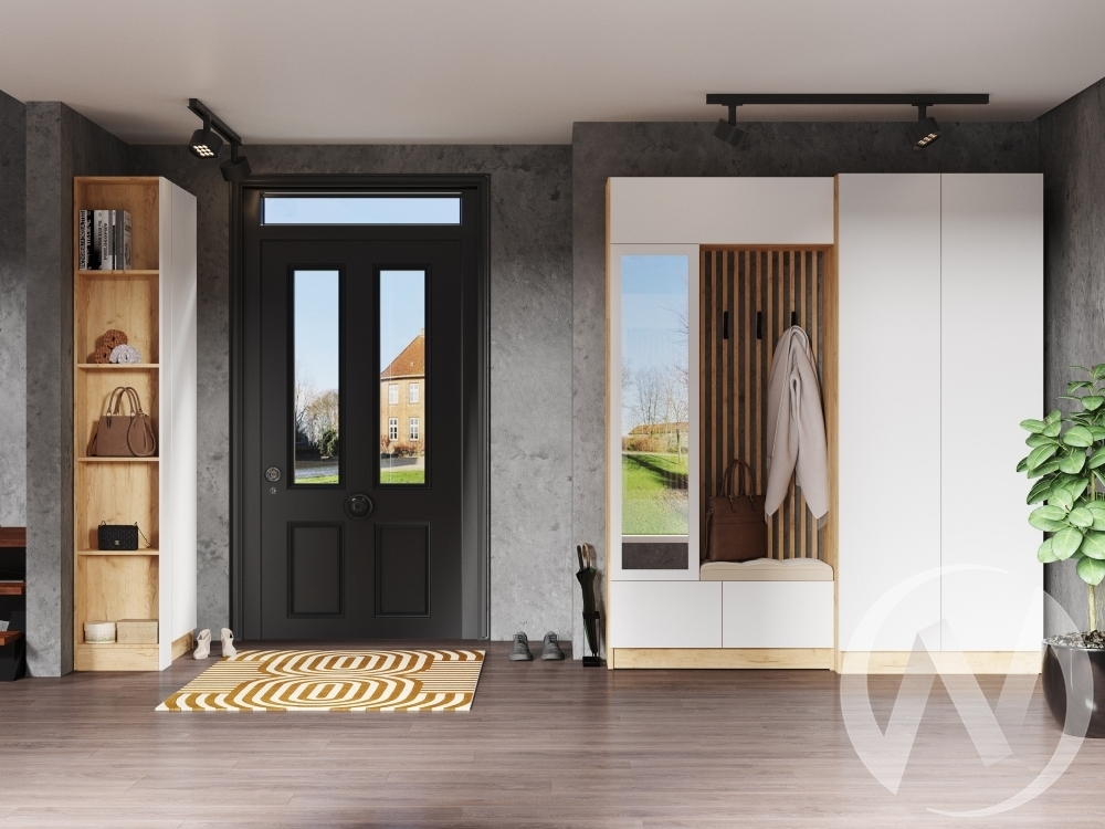 Прихожая "Руэлла" (дуб крафт золотой/белый)