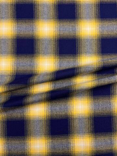 Хлопок фланель Canclini синий в желтую клетку