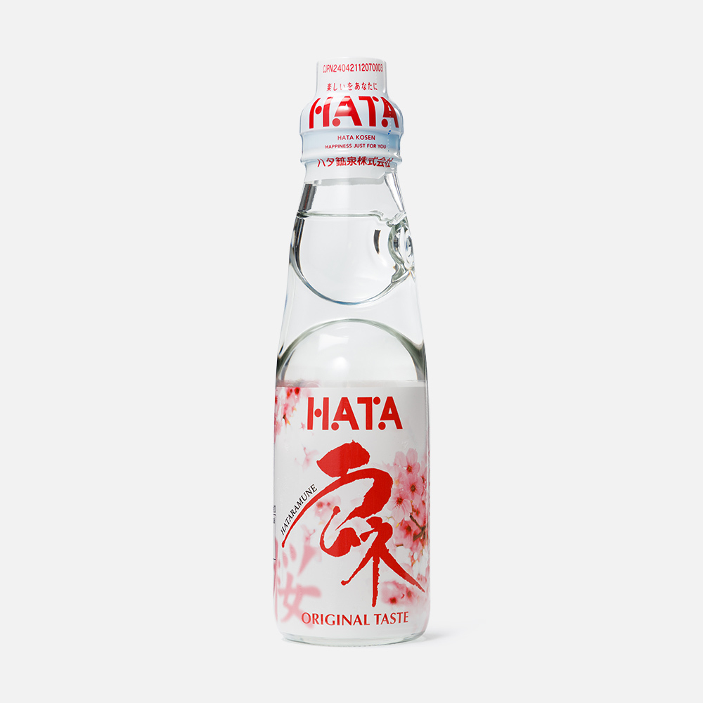 Напиток Hata Ramune газированный, классический, с дизайном Сакура, 200 мл