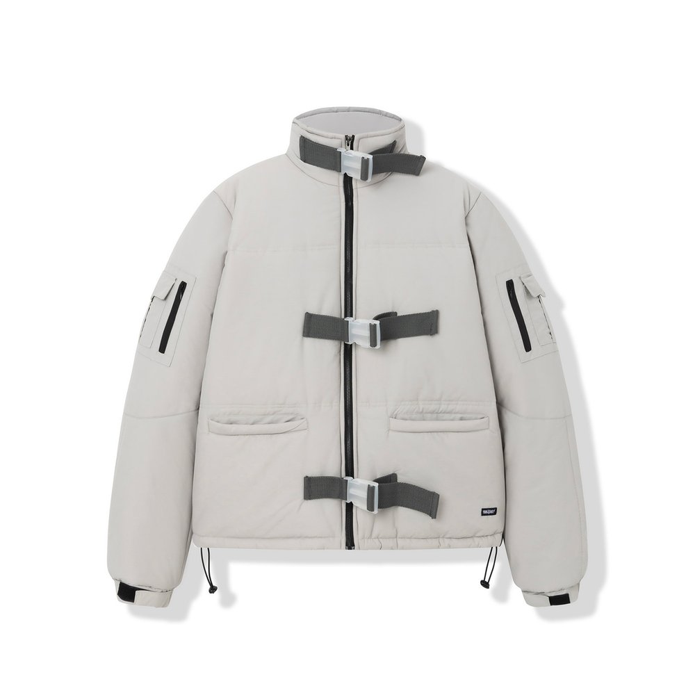 Светло-серая зимняя куртка YMKASHIX