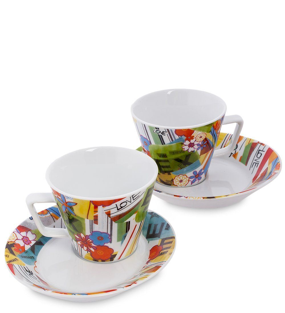 Topchoice TC-04 Чайный набор на две персоны «Счастливы вместе» (Retro love)