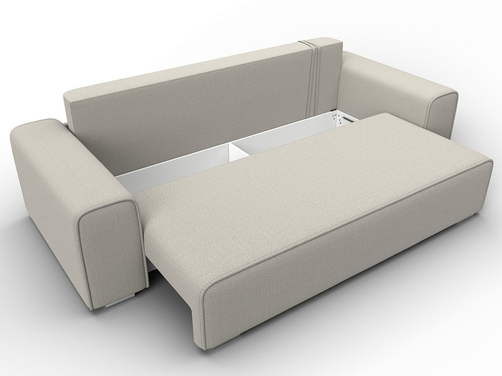 Диван прямой Лига-029, Амур 02 РОГОЖКА бежевый