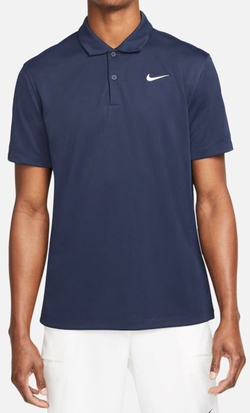 Мужское теннисное поло Nike Men's Court Dri-Fit Solid Polo - небесный