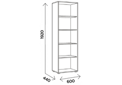 Шкаф Чернин дуб вотан / графит
