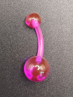 Акриловые серьги для пирсинга пупка. Яркие цвета. 1 штука