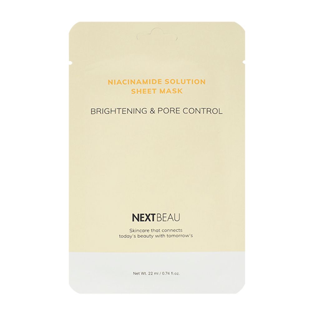 Тканевая маска с ниацинамидом NEXTBEAU Niacinamide Solution Sheet Mask