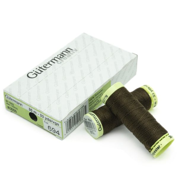 Нитки отделочные Gutermann Top Stitch 30 (30 метров), 5 кат. | 694 кофейный