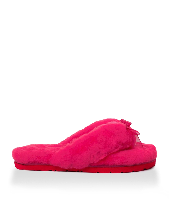 FLUFF FLIP FLOP II-rose red