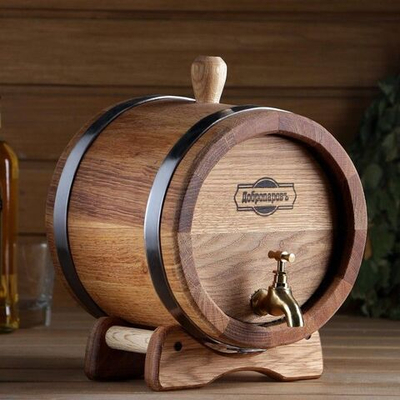 Дубовая бочка на подставке (объем 3 литра)