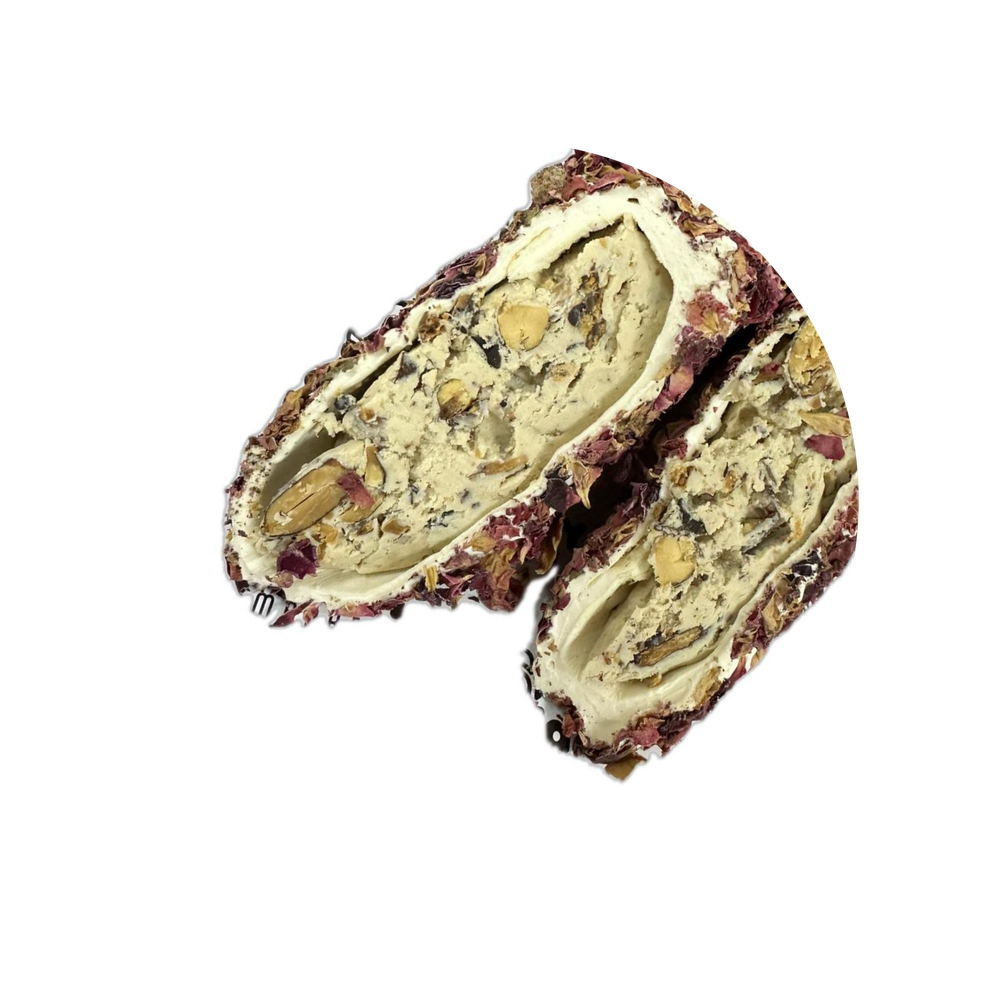 18. Рахат-лукум (Султан) со вкусом лесного ореха и крем-миндальным покрытием из лепестков роз (Osmanli şerbeti), Hatay Market