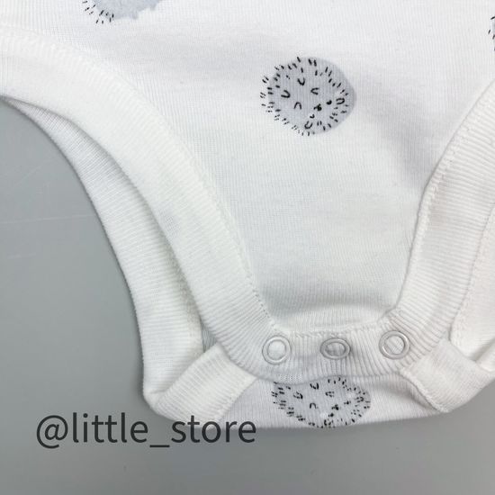 Боди хлопковое "Ежики" голубые ежики на сахаре