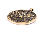 Бронзовый двусторонний исторический кулон ВИЗАНТИЙСКИЙ ЗМЕЕВИК RH00459