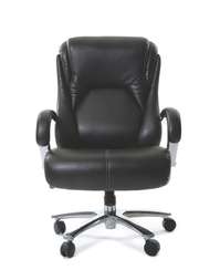 Офисное кресло Chairman 402 Россия нат.кожа/экокожа черная