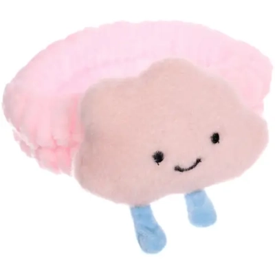 Повязка на голову косметическая «ДАЙМОНД РУШ», облачко, цвет сиреневый, пудровый, небесный и серый, 20*5.5см (ZIP пакет)