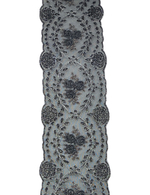 Кружево тонкое на органзе цветное ш-6см Франция. (шелк/люрекс/п/э) 1м