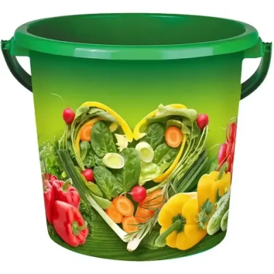 Ведро Зелёная грядка 10л пластиковое (Арт. ВР-5967)