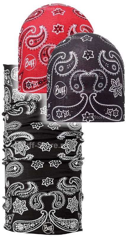 Тонкая шапка и шарф Buff Cashmere Black Фото 1