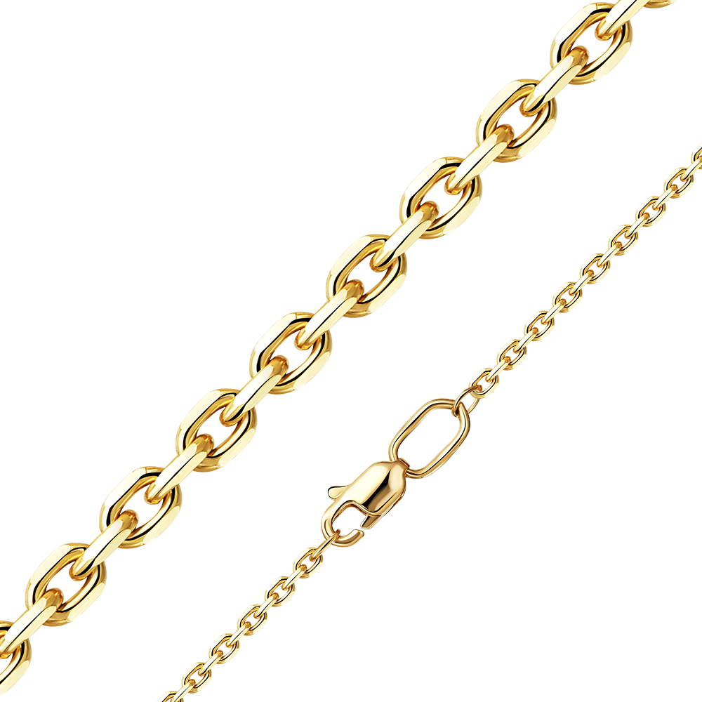 Цепь из лимонного золота (плетение якорное) Артикул: 21-0813-060-1130-17