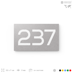 Номер на дверь 237, табличка на дверь для офиса, квартиры, кабинета, аудитории, склада, серый 120х70 мм, Айдентика Технолоджи