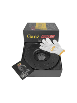 Диск тормозной передний перфорированный PRO-LINE с покрытием (комплект 2 шт) CITROEN C4/DS4/PEUGEOT 207/308/3008/PARTNER II GANZ GIJ10014S