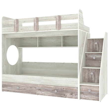 Двухъярусная кровать КарИВи Фортуна-2 Винтерберг Бетон