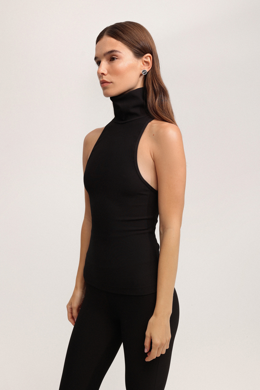 Леггинсы со сборкой в рубчик