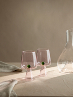 Набор бокалов для вина orb, 400 мл, розовый/зеленый, 2 шт.