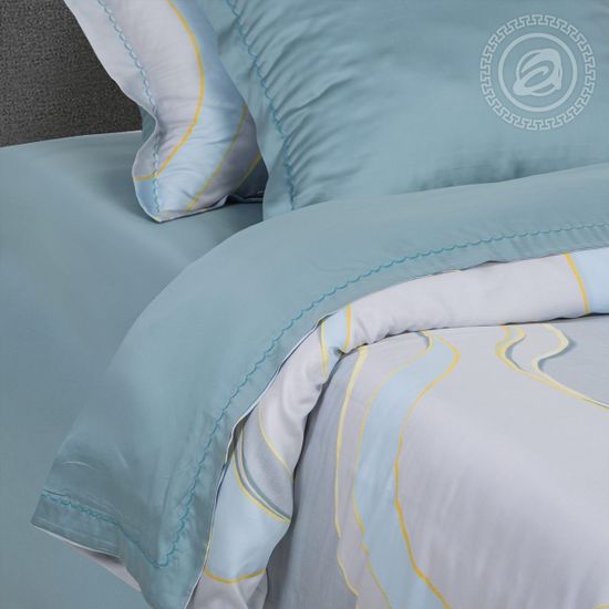 Евро комплект постельного белья Ундина Тенсель