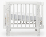 Детская кроватка-трансформер Happy baby Mommy Love в комплекте с расширением 160х70 white
