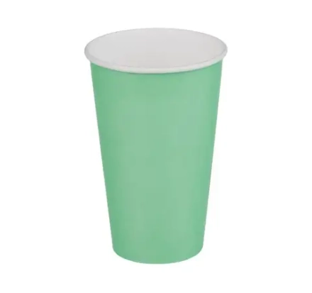 Стакан бумажный 1сл 400 (518) мл d=90мм для горячего мятный