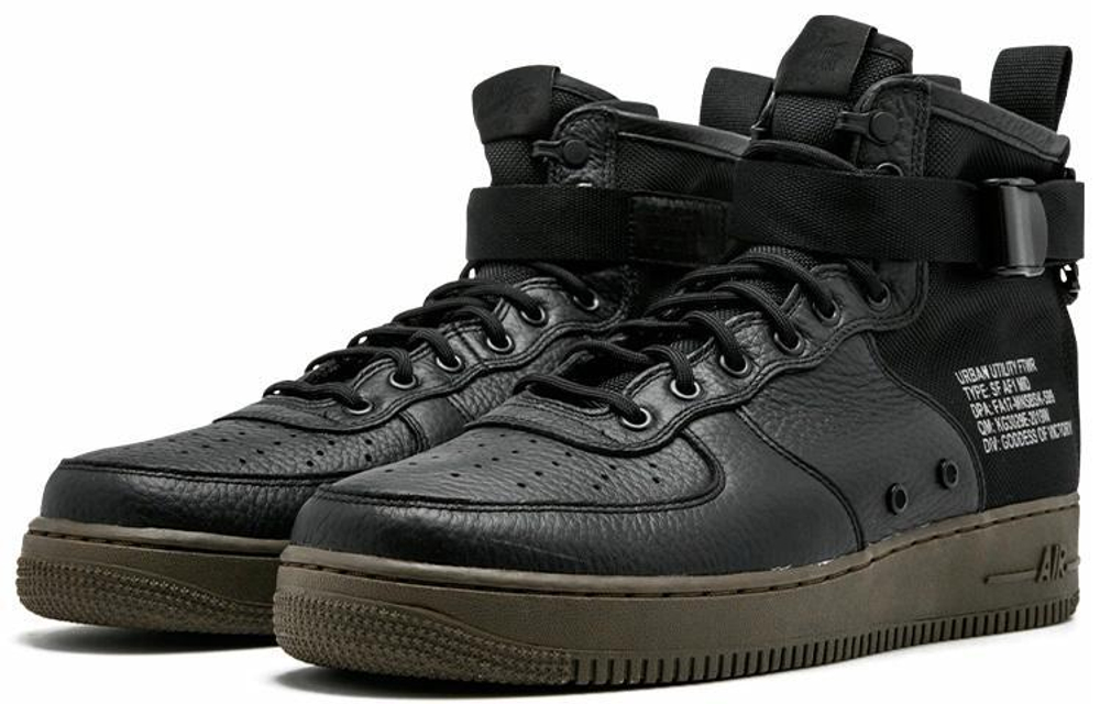 Кроссовки Nike Air Force 1 Black Dark Hazel