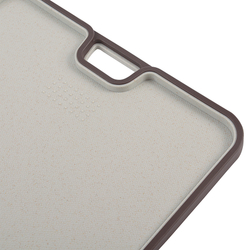 Доска разделочная 34х28см Smart Solutions Ness светло-серая с темно-сливовым кантом