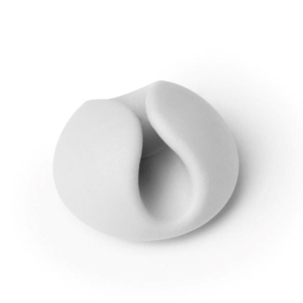 Держатели для 1 провода на клейкой основе 6шт (белый)