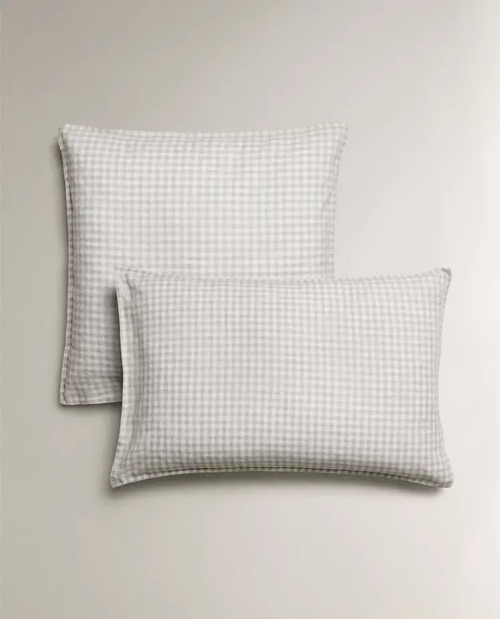 ZARA HOME ДЕТСКАЯ НАВОЛОЧКА В КЛЕТКУ, СЕРЫЙ