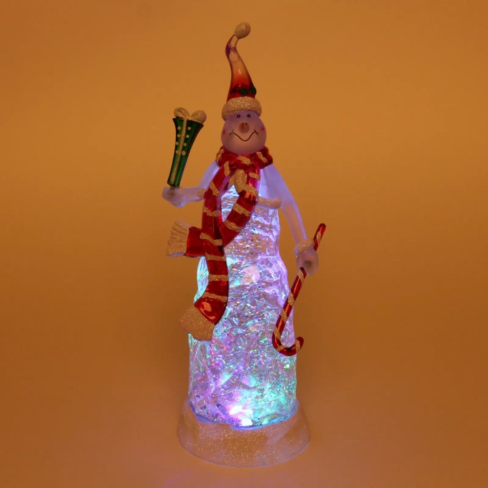 Сувенир с подсветкой «Сказочный снеговик» 10*9,6*29 см