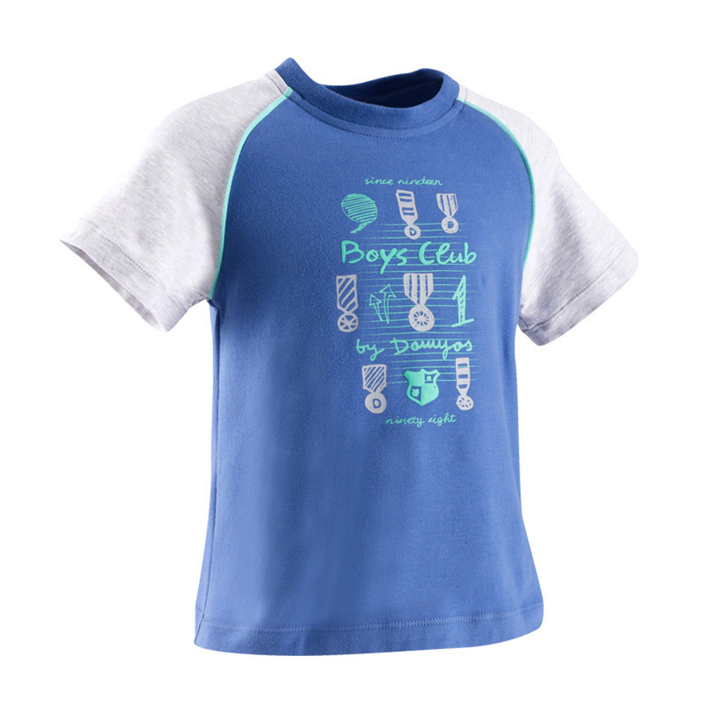 Футболка с принтами медалей и надписями