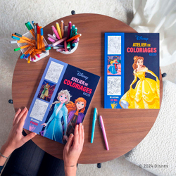 Hachette  раскраска по номерам  DISNEY TEENS - Atelier de coloriages - Scènes d'hiver