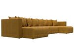 Диван П-образный Лига-052 НПБ Лонг, BRUT 10 ВЕЛЮР желтый