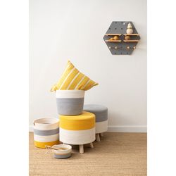 Корзина для хранения Ciary, Ø30х30 см, бежевая/серая