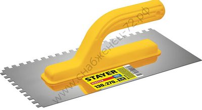 STAYER 130х270 мм, зуб 6х6 мм, Штукатурная гладилка, MASTER (08012-06)