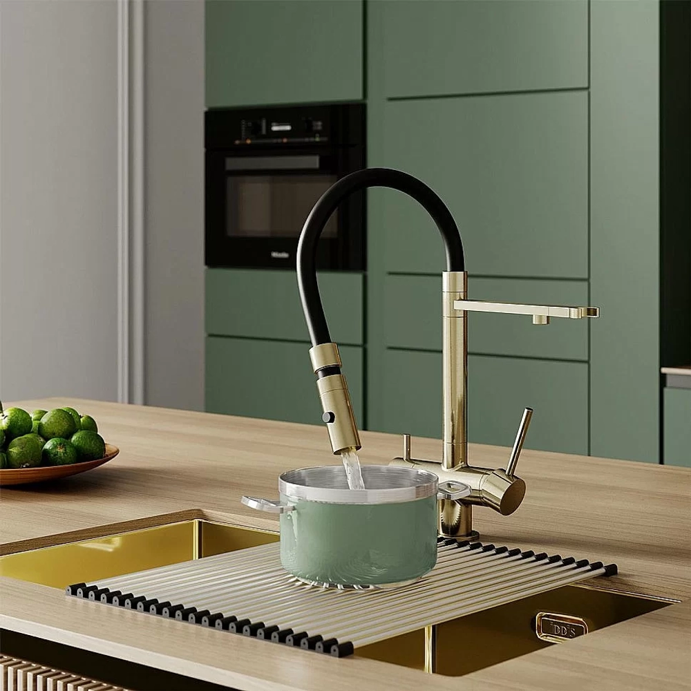 Смеситель для кухни Iddis Ace ACEMGFFi05 золото матовое