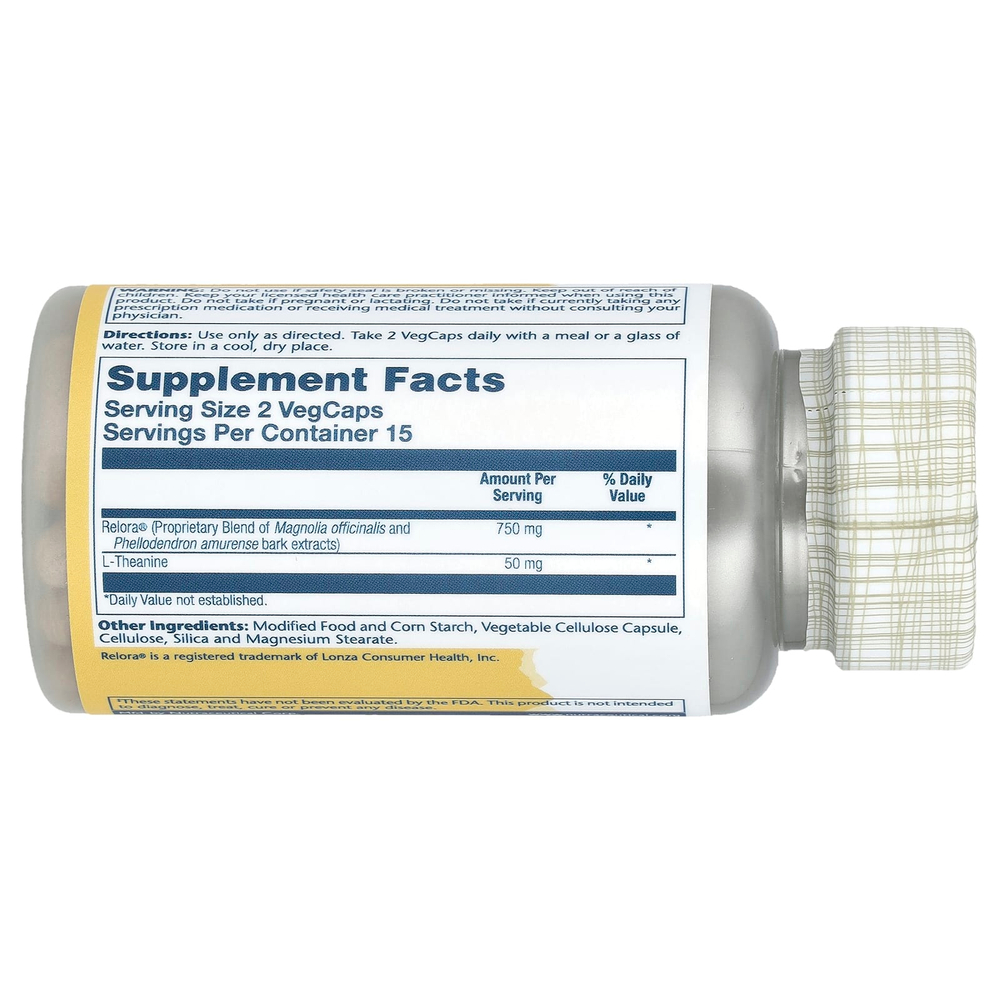 Solaray, Total Calm ™ с Relora®, 30 растительных капсул