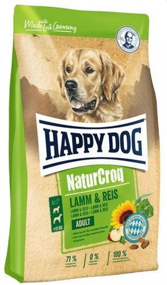 Сухой корм Happy Dog NaturCroq Adult Lamb and Rice для взрослых собак всех пород с ягненком и рисом 15 кг