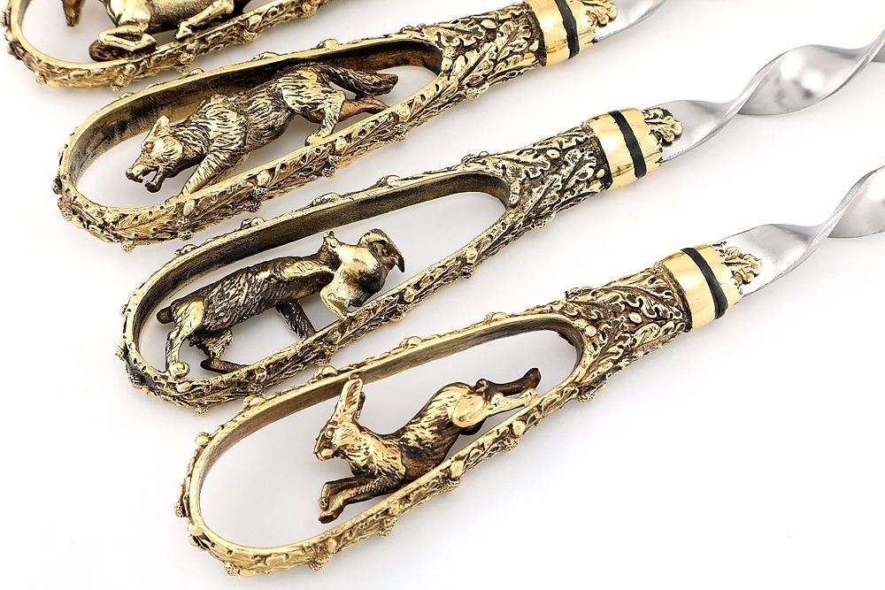 Набор шампуров "Интересные звери"