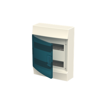 Бокс ABB Mistral41 накладной 24М (2x12) прозрачная зеленая дверь с винтовым клеммным блоком