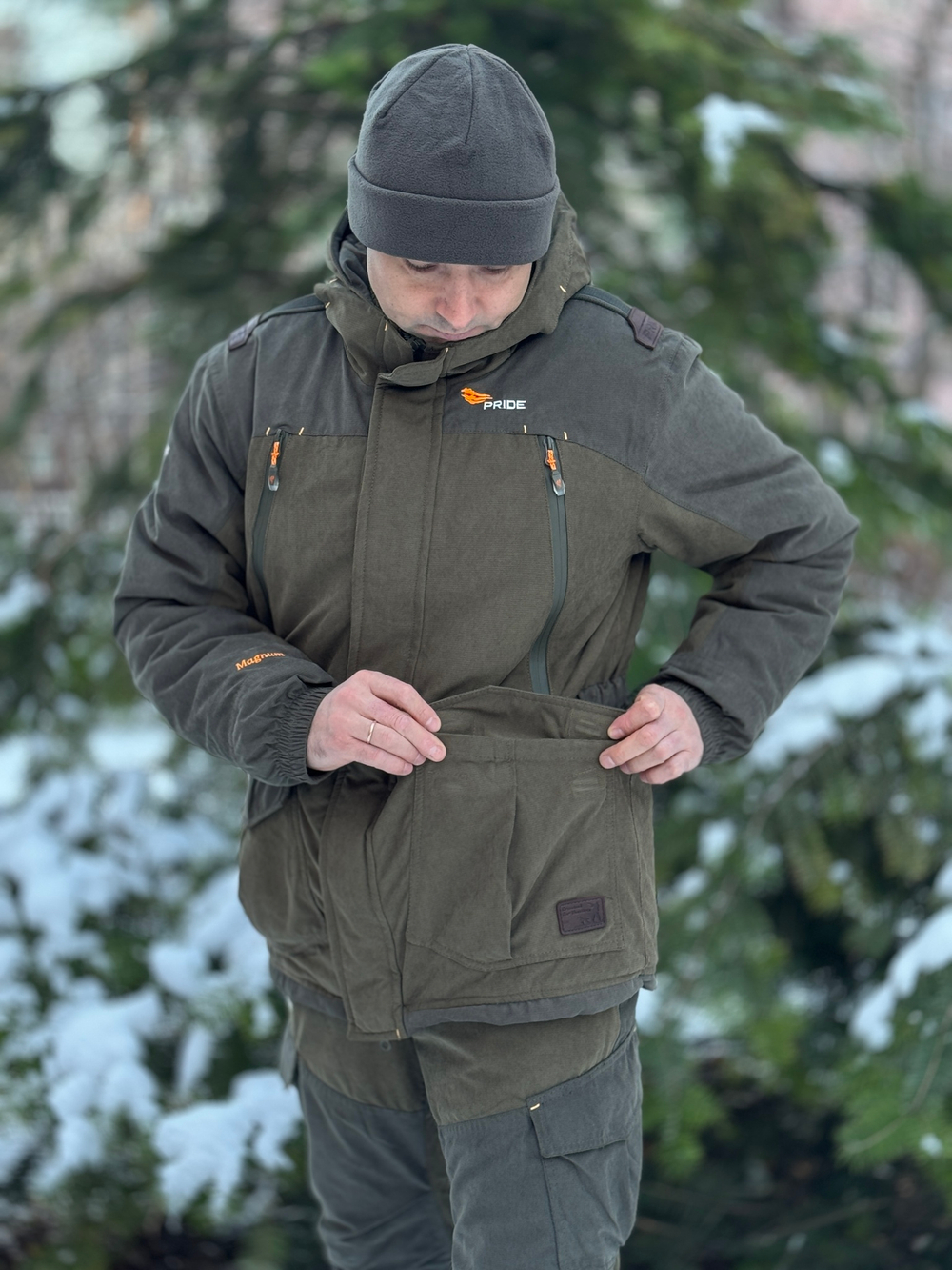 Костюм зимний PRIDE Магнум -15°C, утеплённый, ткань Исландия, хаки